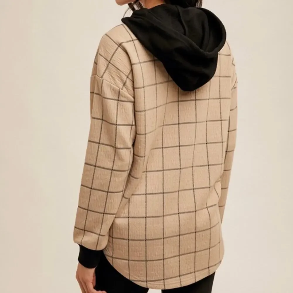 Hem & Thread NWT Plaid Shirt Jacket, Women Size Medium - Picture 3 of 3